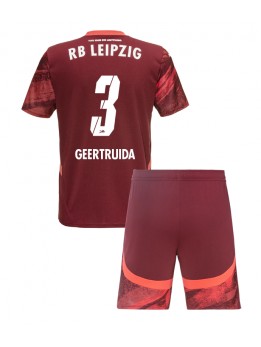 RB Leipzig Lutsharel Geertruida #3 Replika Borta Kläder Barn 2024-25 Kortärmad (+ byxor)